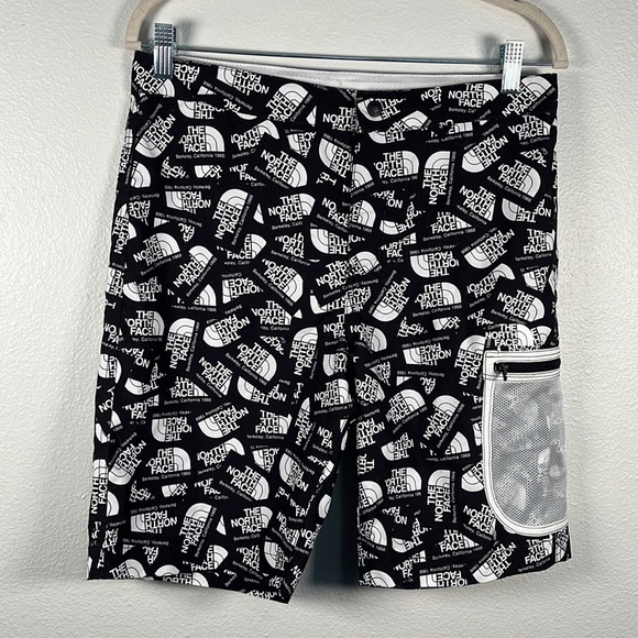 The North Face Swim The North Face Black And White Logo Swim Trunks